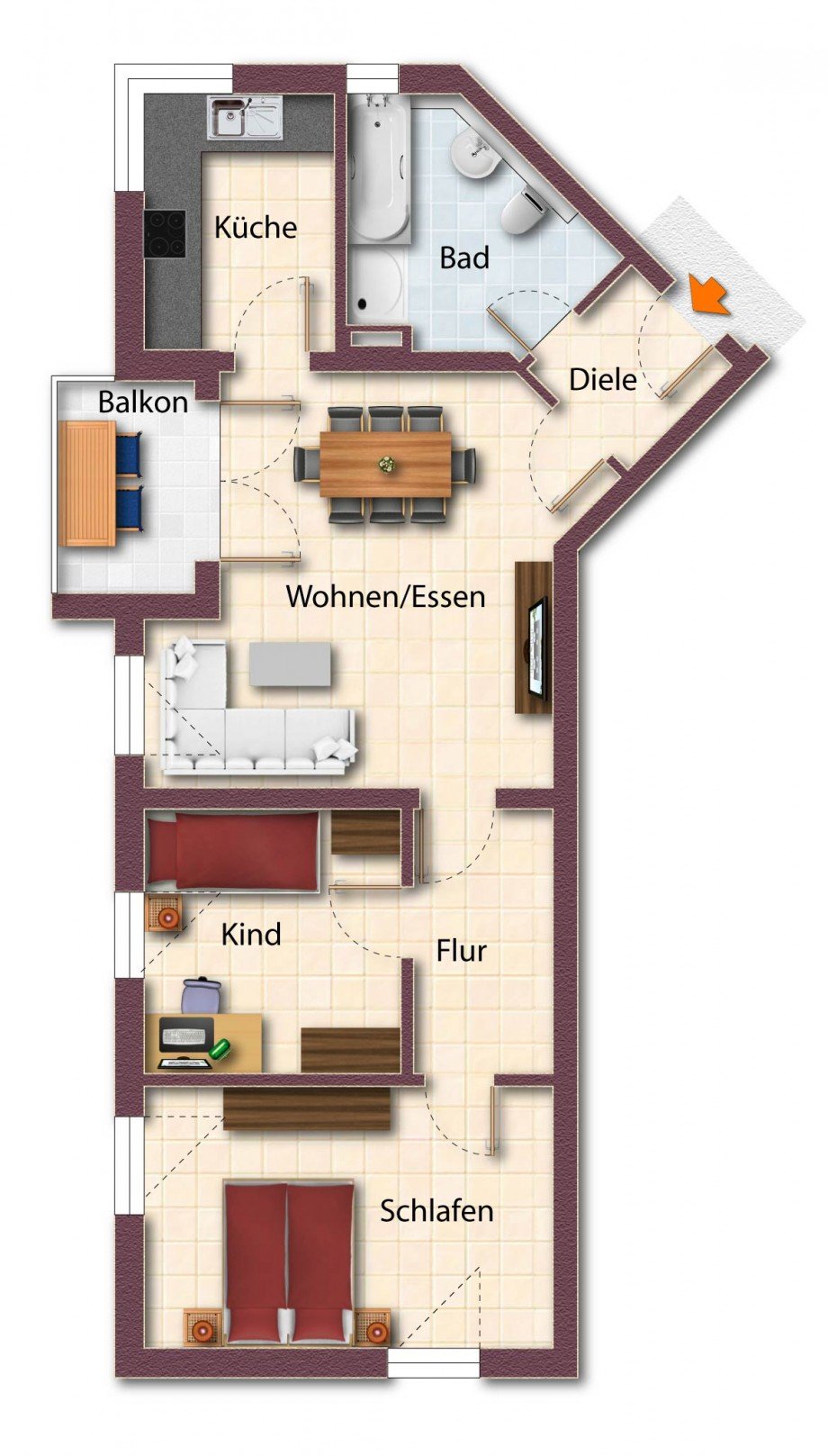 Grundriss Wohnung Lauingen