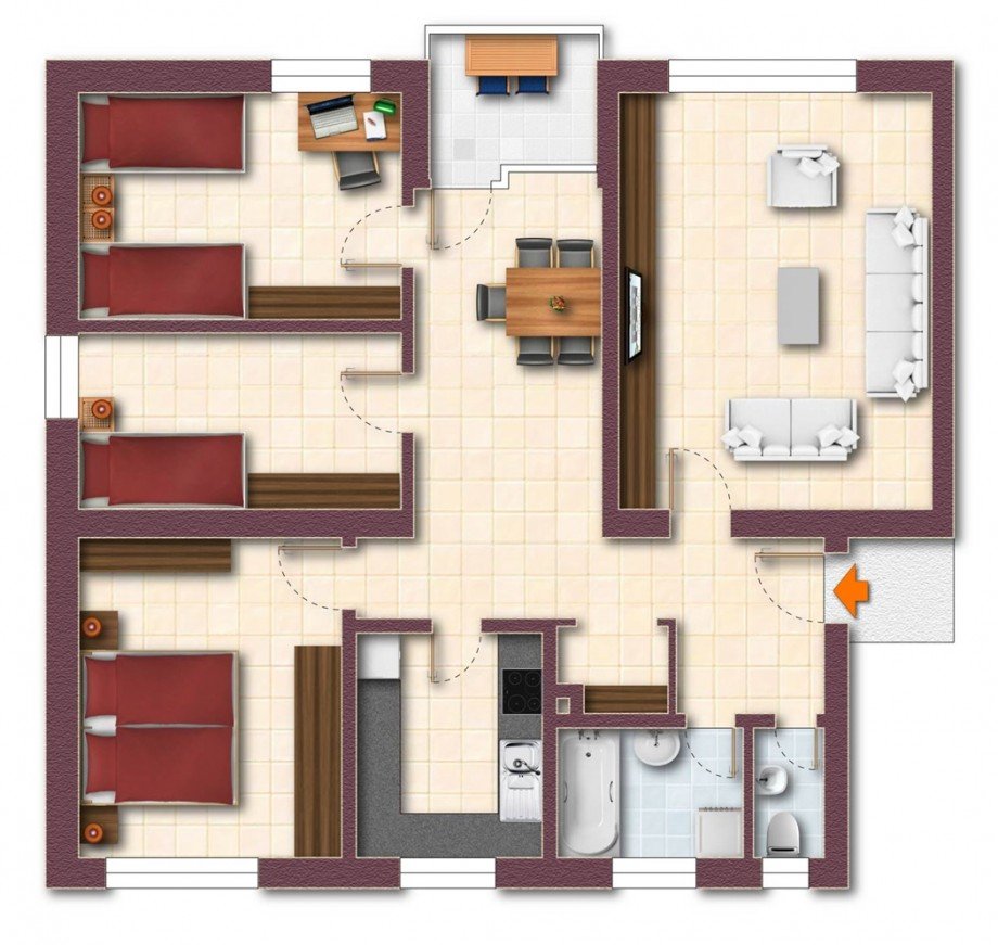 Aufteilung Wohnung N�rdlingen